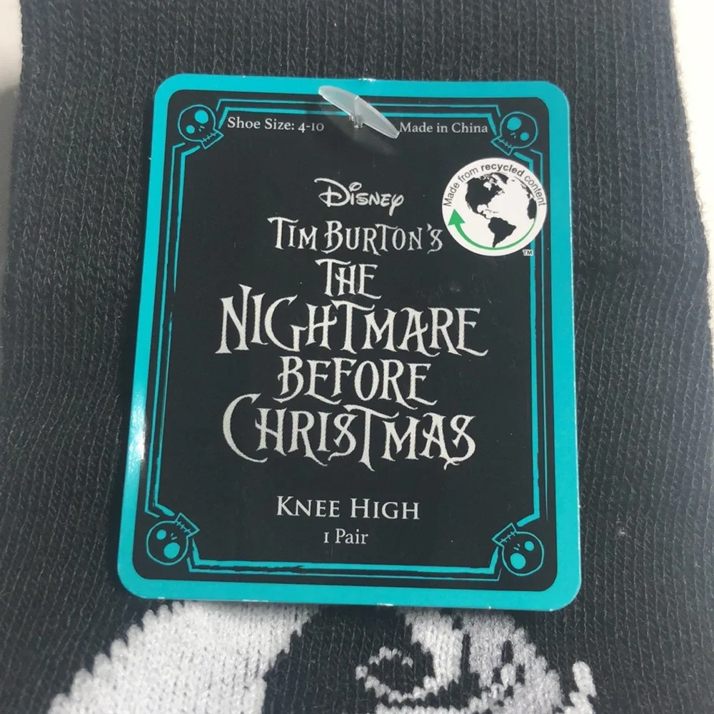Disney Women's Nightmare Before Christmas Knee-High Socks,1-Pack, Size 4-10